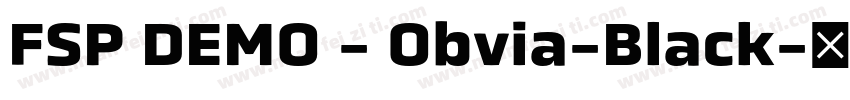 FSP DEMO - Obvia-Black字体转换
